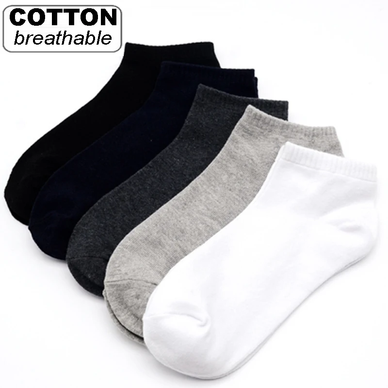 60PCS=30Pairs Large Size 42-48 Low Cut Men‘s Socks Cotton Summer Ankle Socks Short Casual Breathable Businees Socks Male Gifts