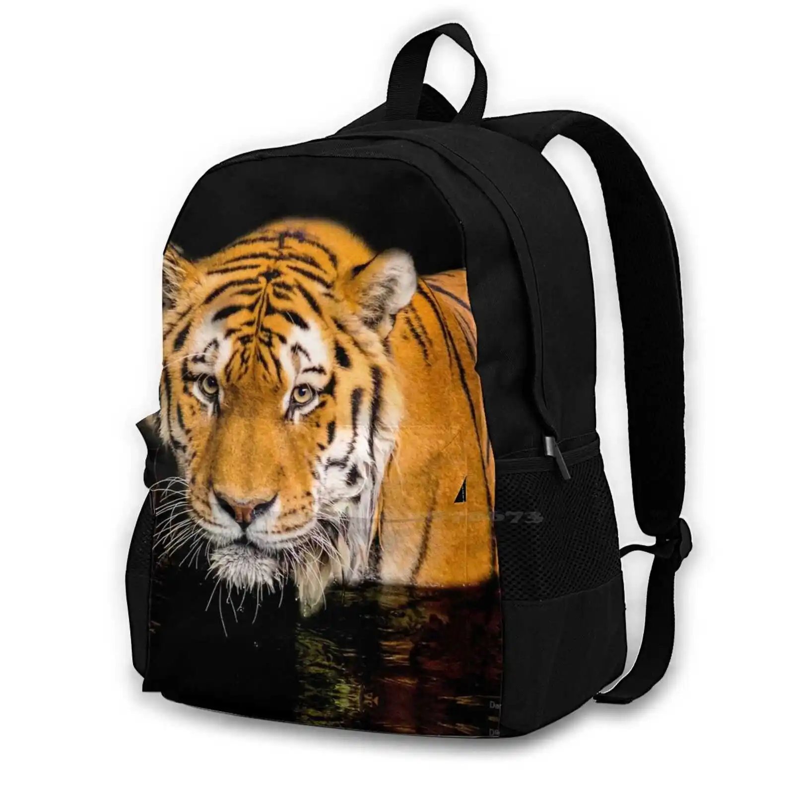 

Tiger New Arrivals Unisex Bags Student Bag Backpack Tiger Asia Siberia Killer Big Cats Lion Rainforest Wild Water