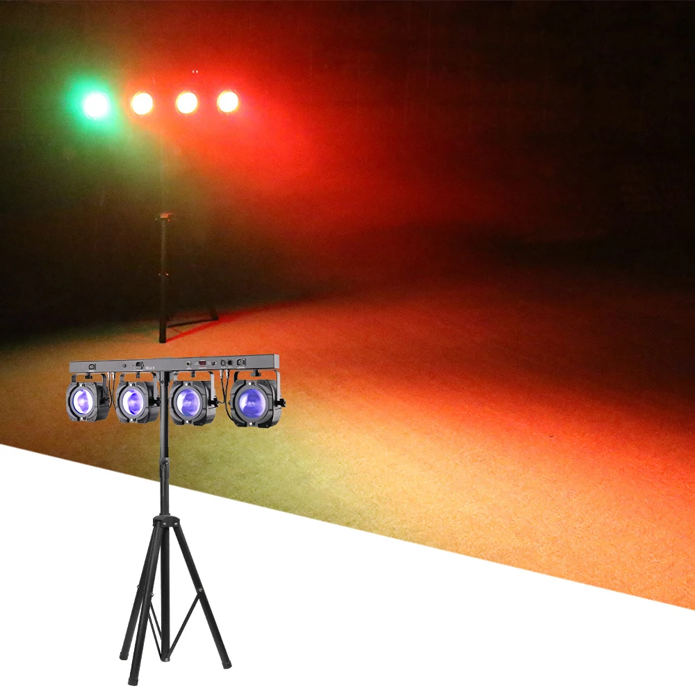 4X60W LED Beam Wash RGBW Par Kits Lights DMX512 Stage Wash Effect Lights Wedding Bar Club led Music Party Moving Head Light