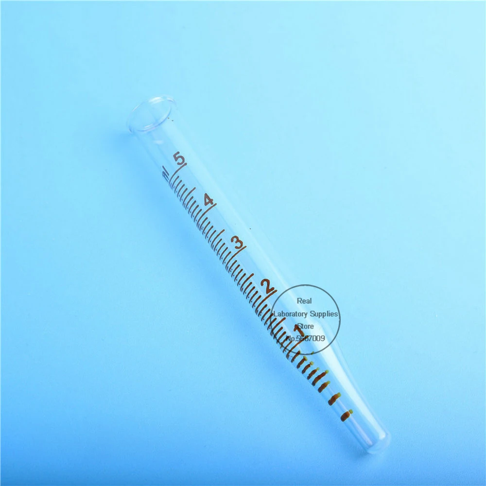 10pcs/lot Lab Graduated V-shape bottom 5ml 10ml 15ml 20ml  glass Graduated centrifuge tube