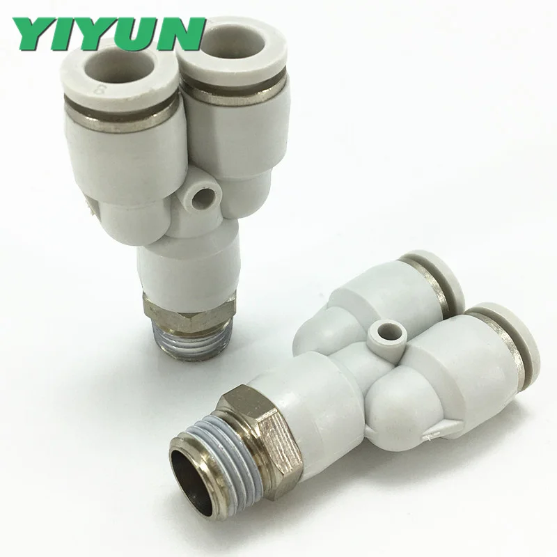 PX4-M5 PX4-01 PX4-02 PX6-01 PX6-04 PX8-01 PX8-04 PX8-02 PX8-03 YIYUN Pneumatic  Y threaded three - way Goods in stockfittings
