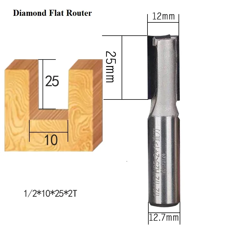 Diamond 8mm wood milling cutter 10mm 12mm woodwork tool  Lengthened Straight Knife proformance router bits reamer