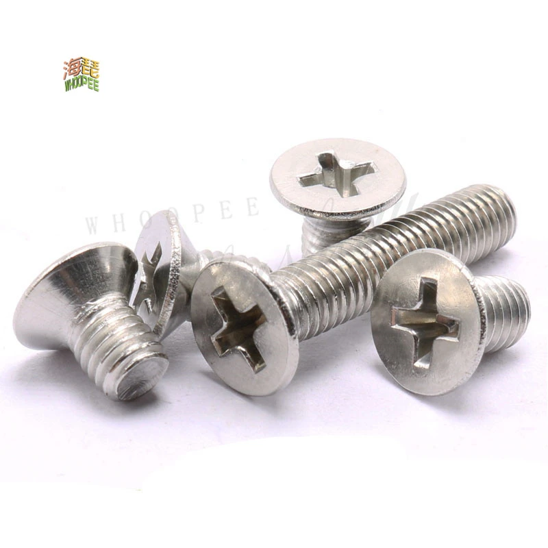 10/20/50Pcs DIN965 GB819  M1.6 M2 M2.5 M3 M4 M5 304 Stainless Steel Flat Head Countersunk Phillips Machine Bolts