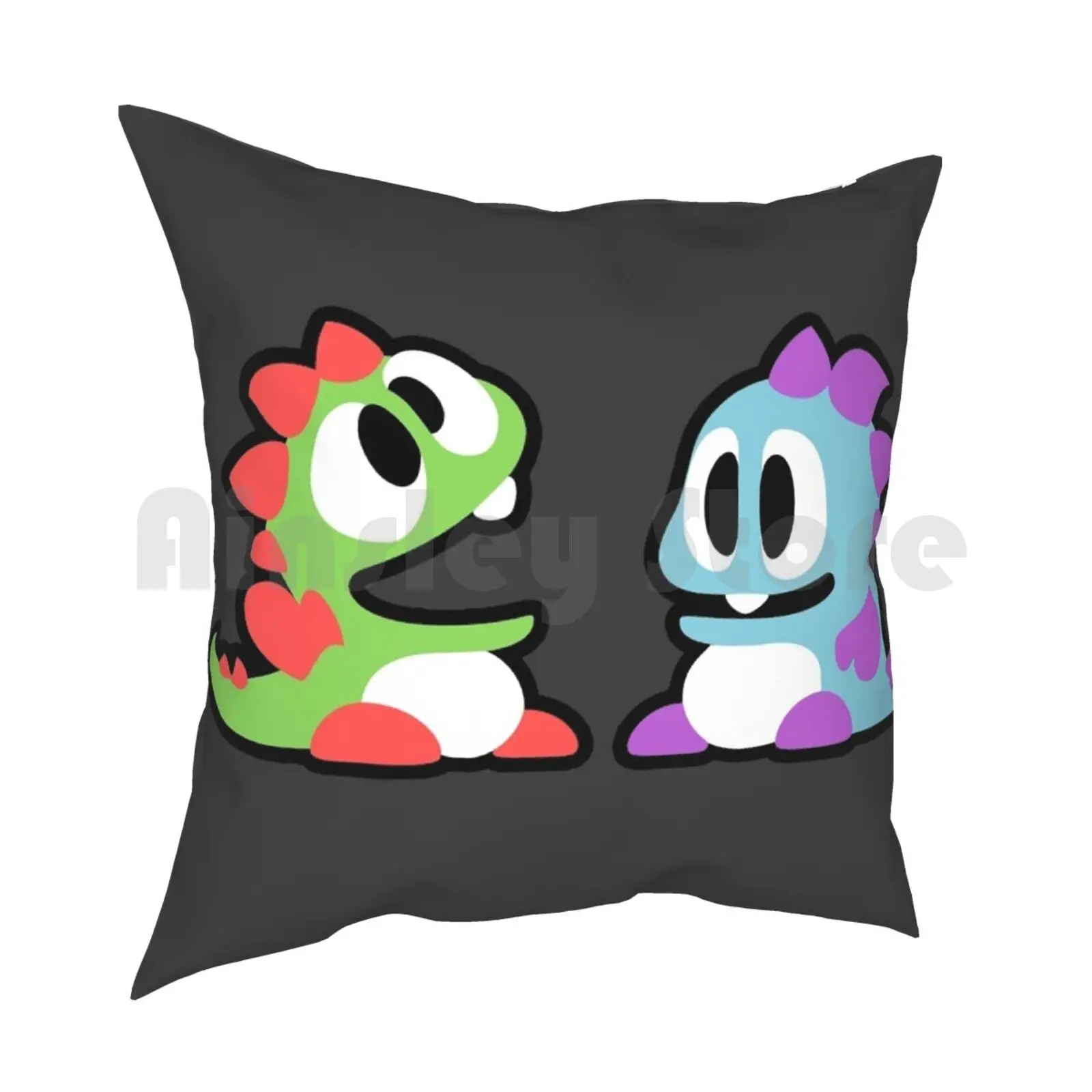 Bubble Bobble Pillow Case Printed Home Soft Throw Pillow Bubble Bobble Nes Gaming Retro 80S Video Games