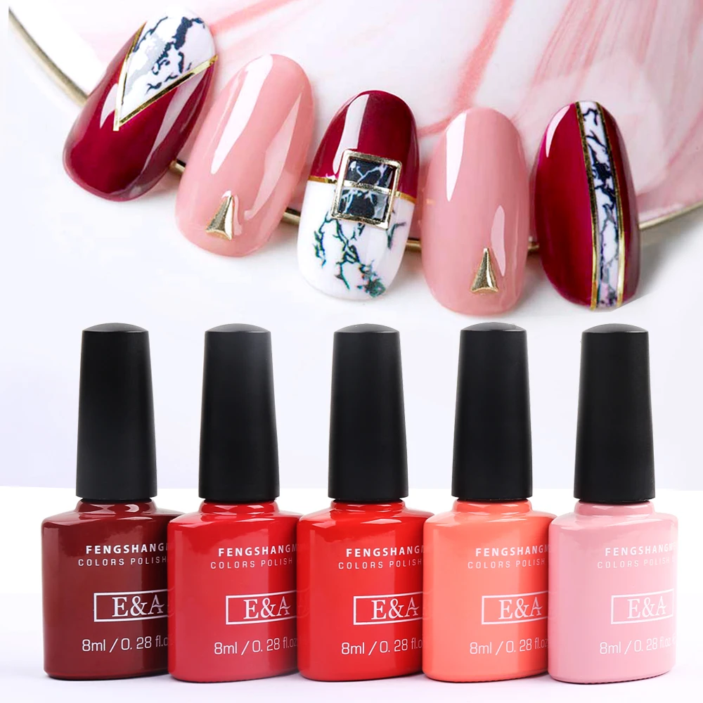 Fengshangmei 8ml Colors Gel Polish 120 Colors Gellak UV Professional Use Nail Gel Polish Long Lasting Gel Varnishes
