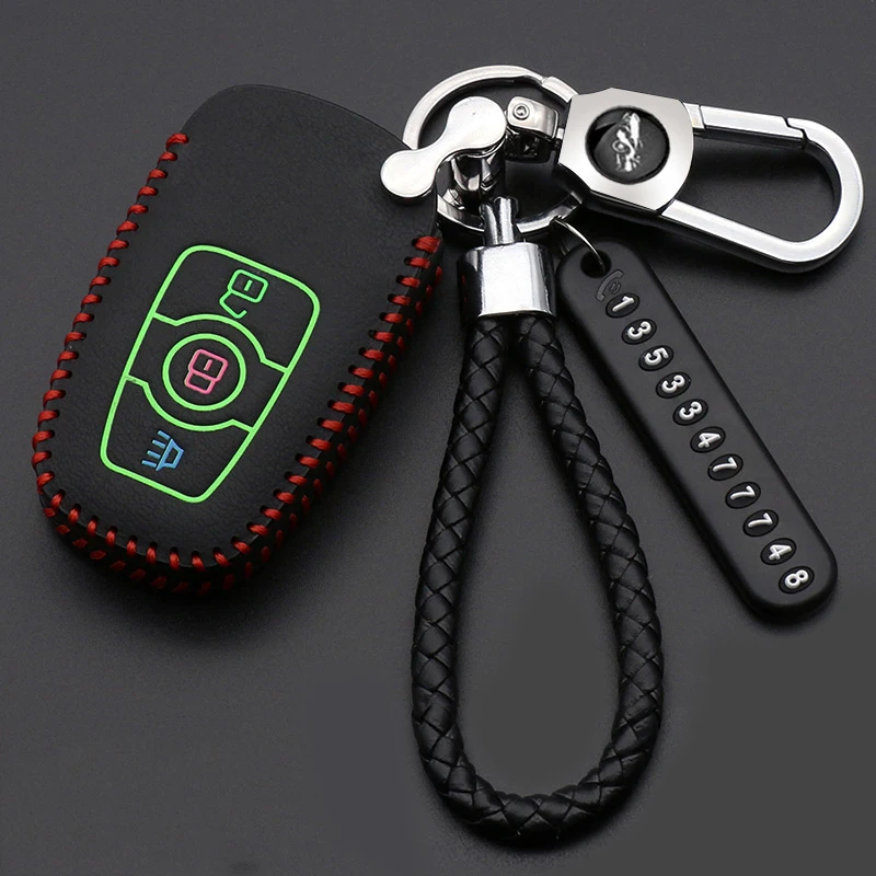 

Leather car key case For Haval Hover Coupe H1 H2 H4 H6 H7 H8 H9 GMW 2015 C50 F5 F7 H2S Hoist Smart Remote Cover Accessories new