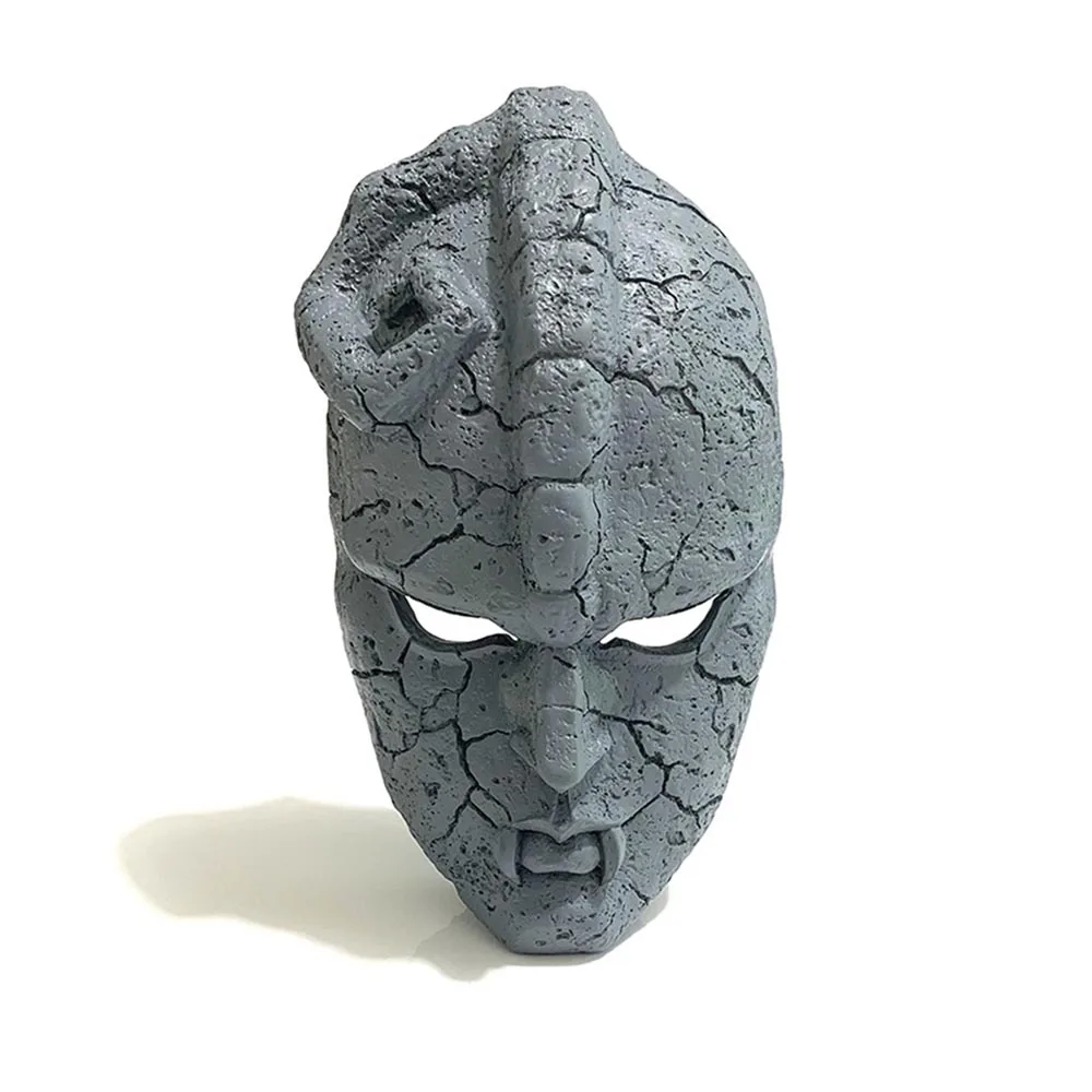 Japanese Anime Style jojo Stone Ghost Design Resin Mask Only For House Office Hotel Park Decoration Grey Color Full Face Masks