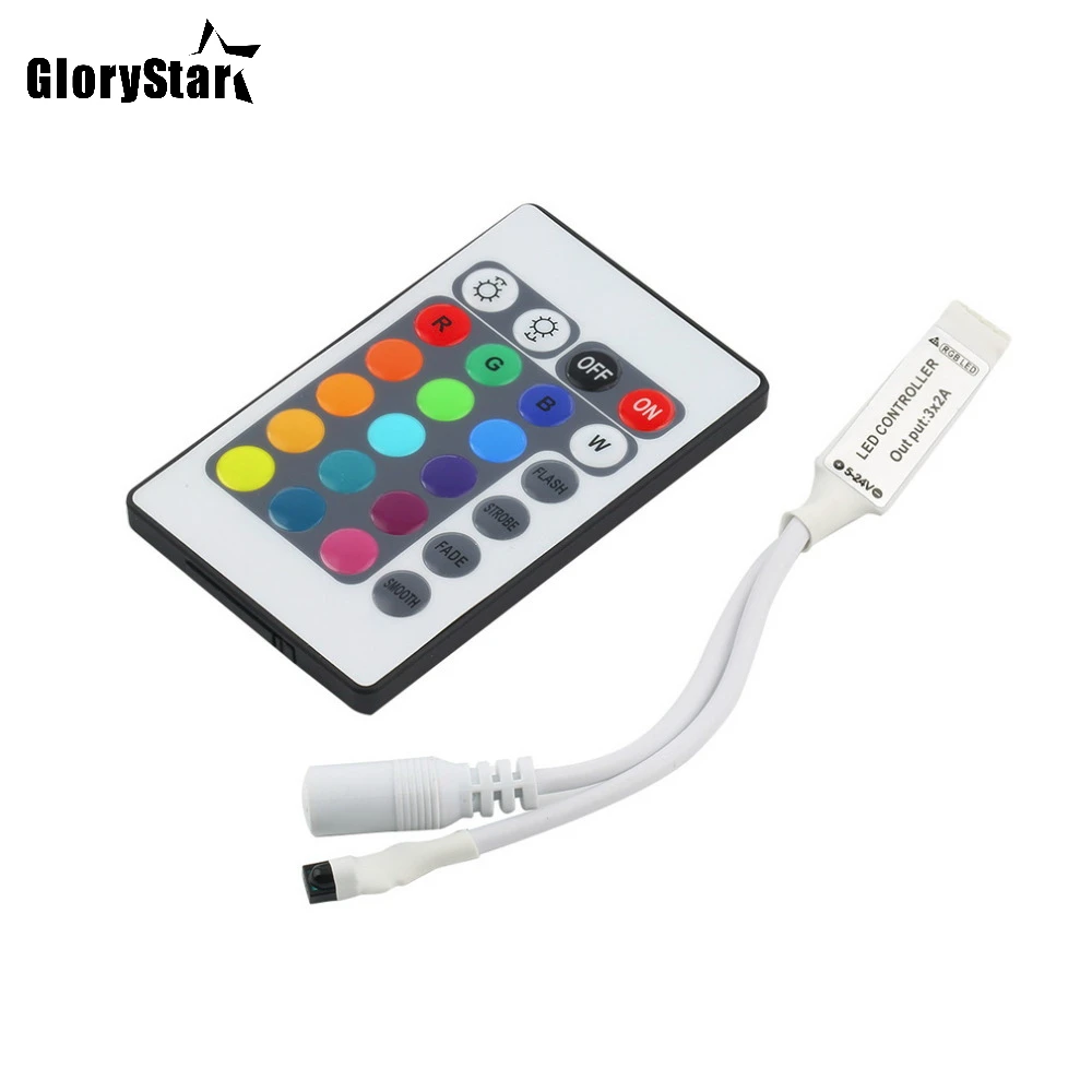 NEW Mini 24Key IR Remote Controller for SMD3528 SMD5050 RGB LED Strip Lights Drop Shipping Wholesale