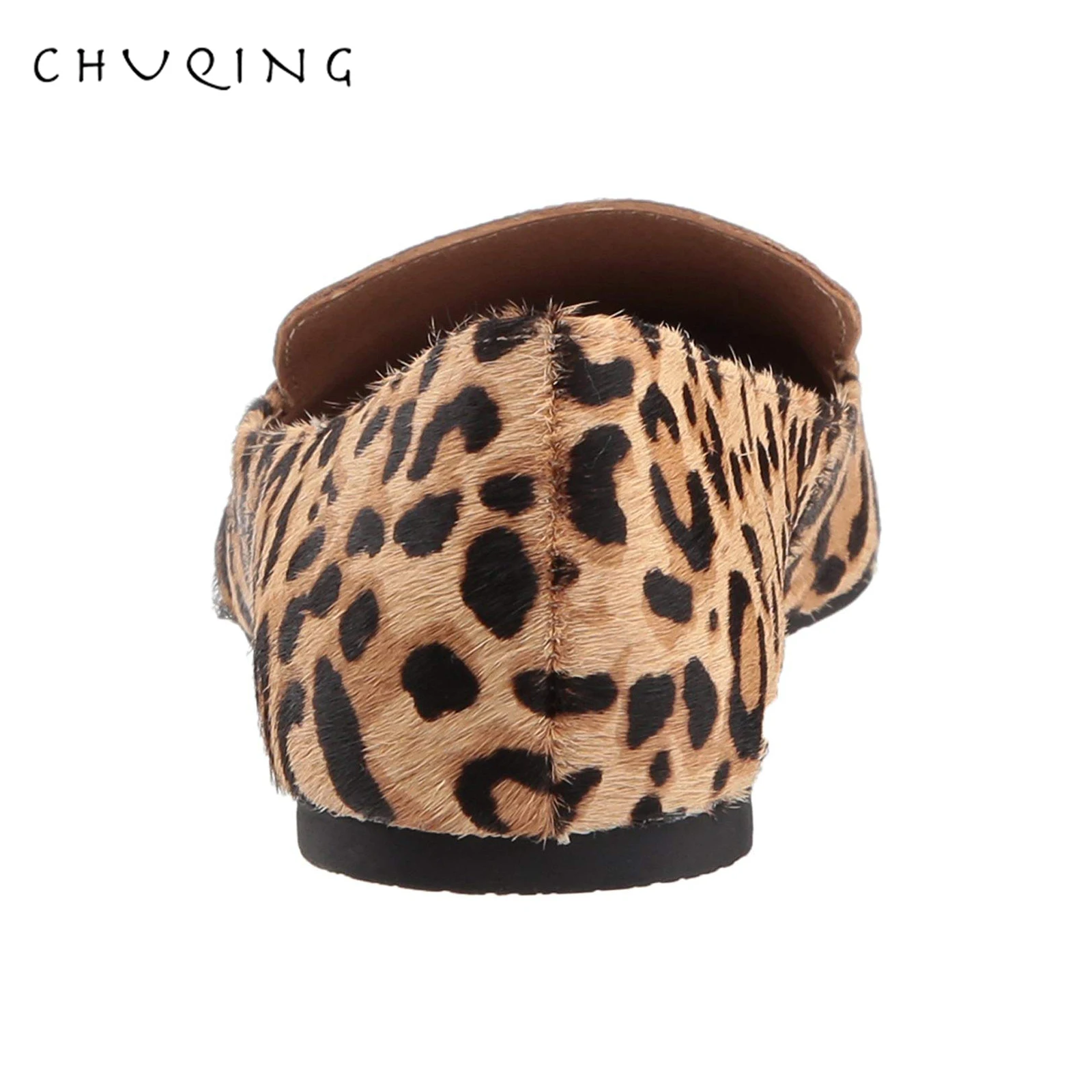 CHUQING-Sapatos leopardo para mulheres, mocassins confortáveis e respiráveis, tendência casual, marca de moda