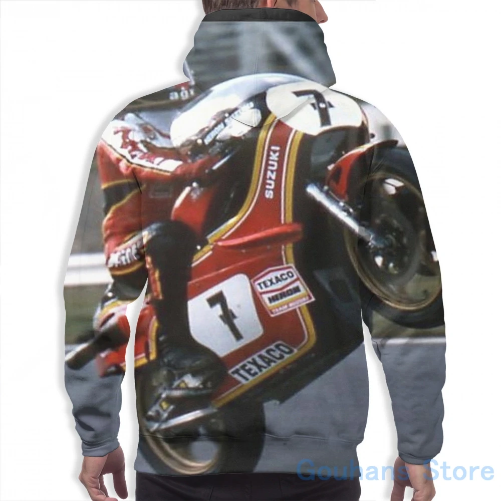 Mens Hoodies Sweatshirt for women funny Barry Sheene print Casual hoodie Streatwear