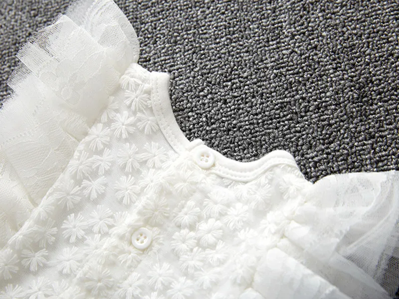 Ruffles Lace Newborn Baby Girl Wedding Pageant Dress Christening Gowns Princess Party Dresses Girls Clothes