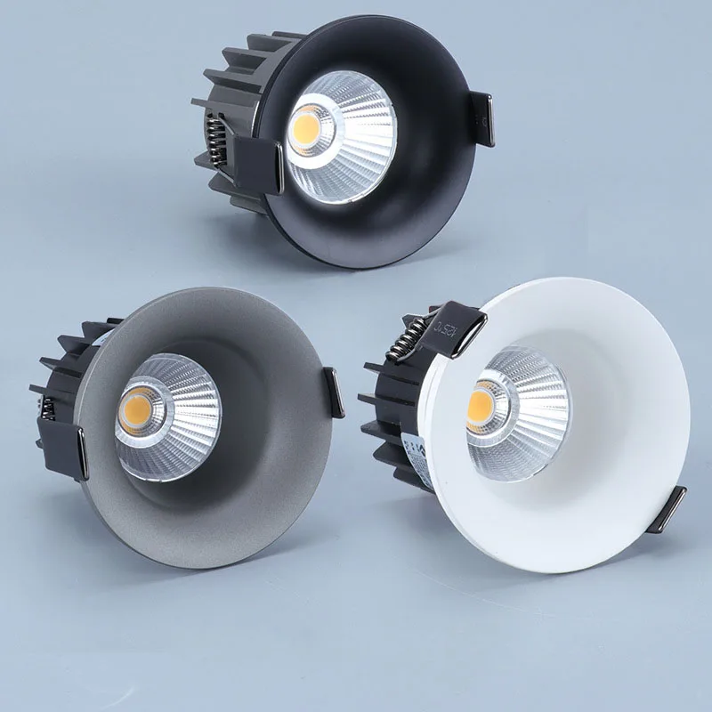 

Super Bright Recessed LED Downlight COB Dimmable 7W 9W 12W 15W LED Ceiling Spot Lights AC110-220V LED Ceiling Lamp with 3 colors