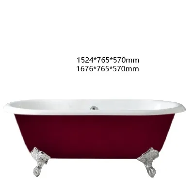 1.7m Big Bathtub High-end Cast iron Bathtub adult lovers Bathtub Enamel european style Top Quality