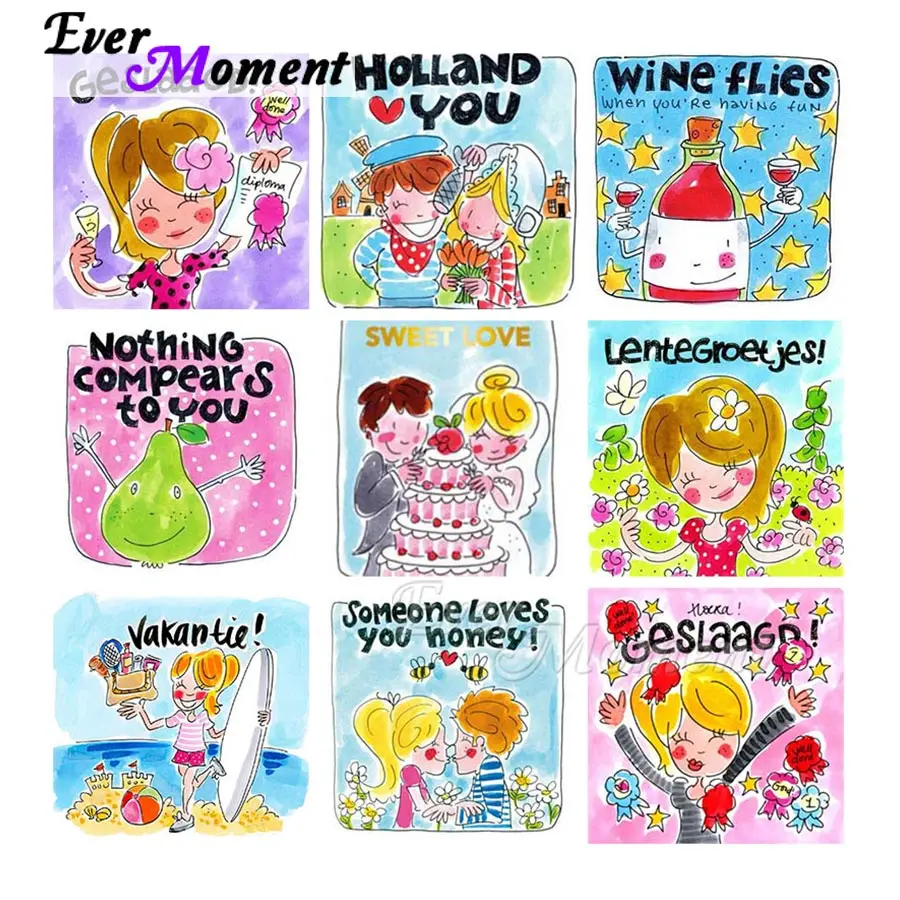 

Ever Moment Diamond Painting Cartoon Picture 5D DIY Full Square Round Drill Paint By Diamond Embroidery Home Decoration ASF2148