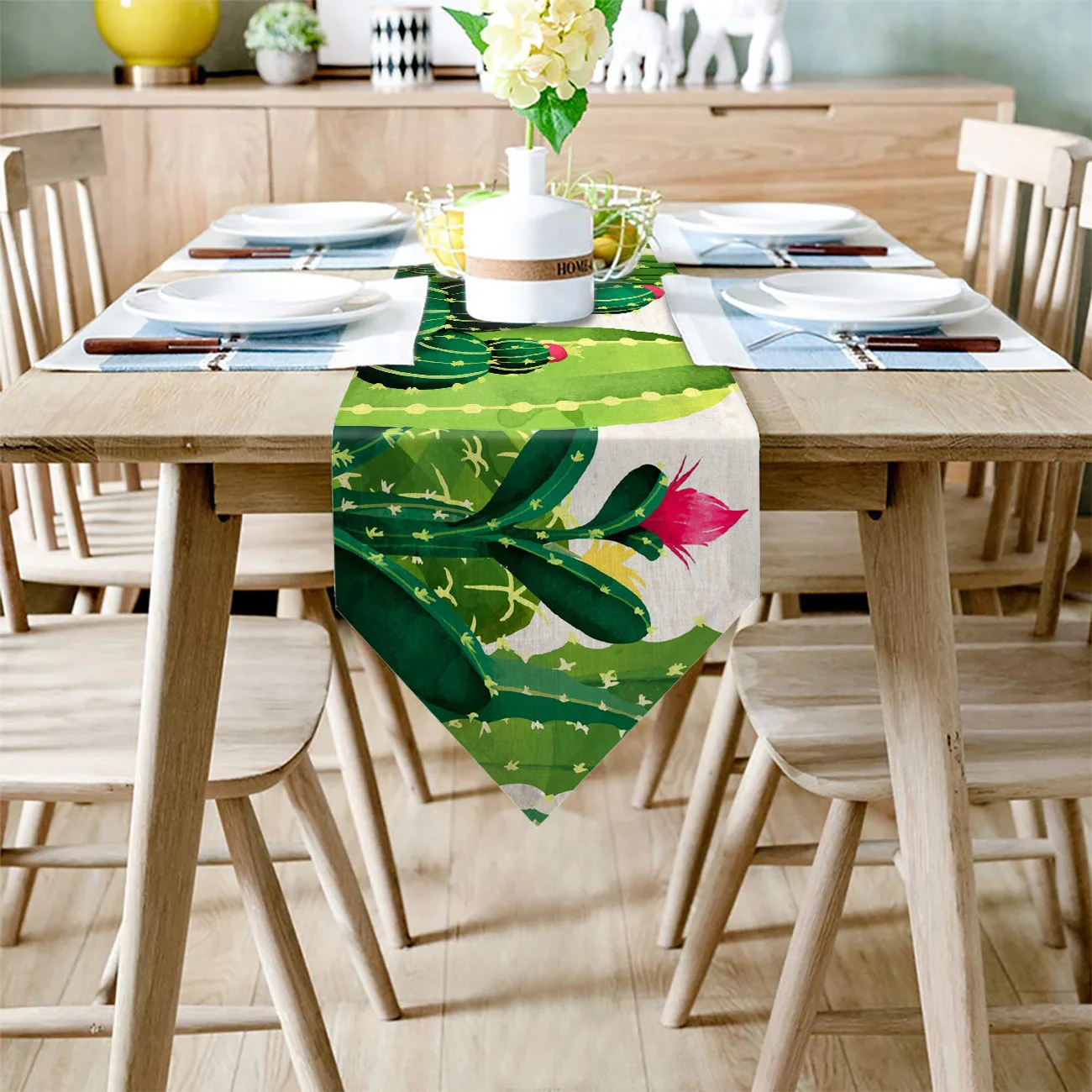 Cactus Consisting Of Patterns Table Runner Home Decor Tablecloth Table Runners for Wedding Christmas Decor for Home Table