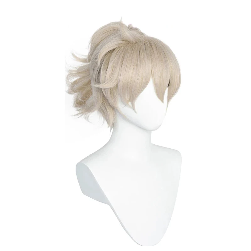 

Genshin Impact Cosplay Kaedehara Kazuha's Friend Wig Curly Ponytail Heat Resistant Hair Friend of Kazuha Women Role Play