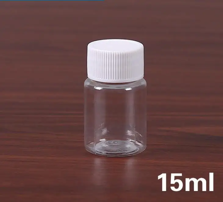 (500pcs/lot) 15ml/15g Transparent PET Bottle,Pill Bottle, Packing Bottle, Plastic Bottle with aluminium foil pad SN2923