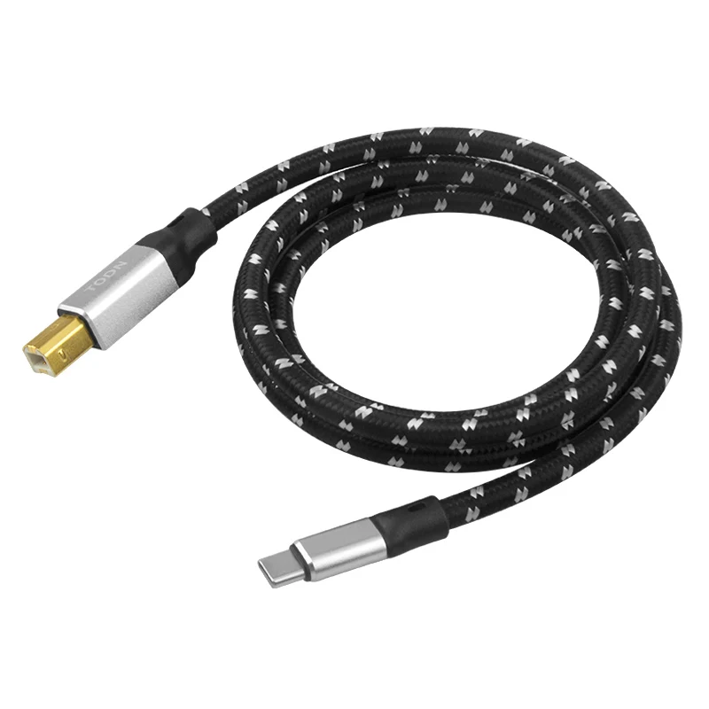 todn usb dac cable type c to type b hifi Stereo cable 6N OFC Data audio digital Cable for mobile phone dac