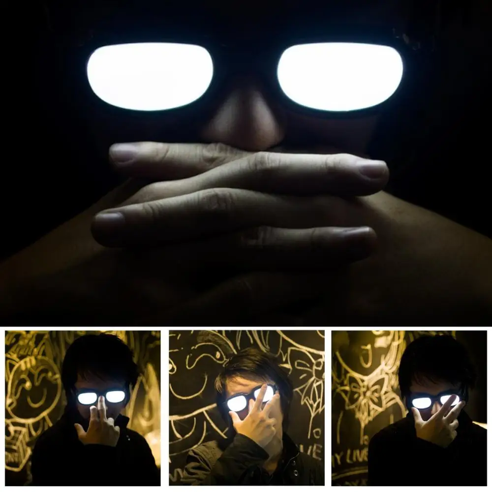 Japan Anime Led Lights Glowing Glasses Role-Playing Online Performance Joy Party Props Christmas Party Toys