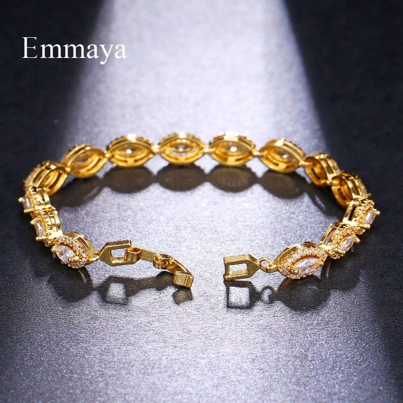 Emmaya Exquisite Geometric Multicolor Bracelet Around With Shining Cubic Zircon For Female Classic Choice In Banquet