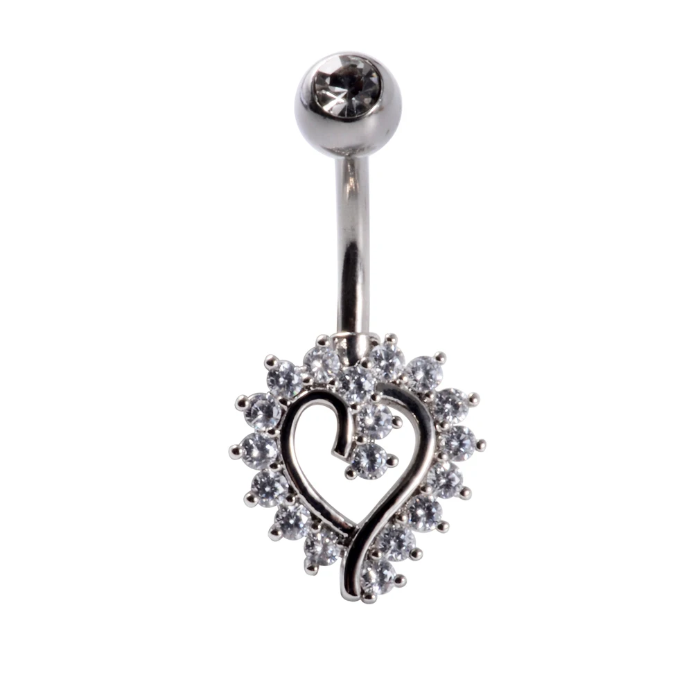 1pcs Surgical Steel Opal Crystal Sexy Belly Button Rings Navel Piercings Ombligo Nombril Ear Piercings Navel Rings Body Jewelry