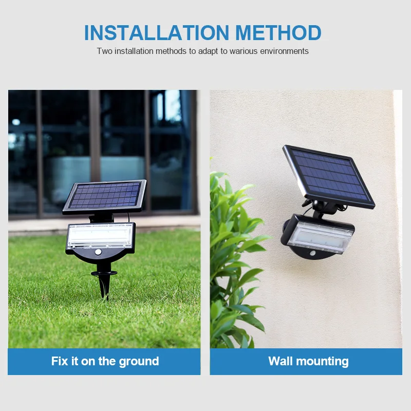 Solar Garden Led Lights Outdoor Waterproof Lamps Low Voltage LED Garden Spot Light Motion Sensor Solar Flood Lamp Lawn Lighting