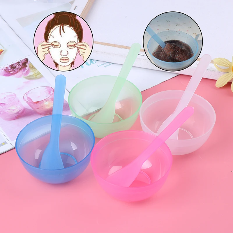 Face Mask Bowl Homemade Makeup Beauty DIY Plastic Film Bowl with Mask Spoon Stick Set