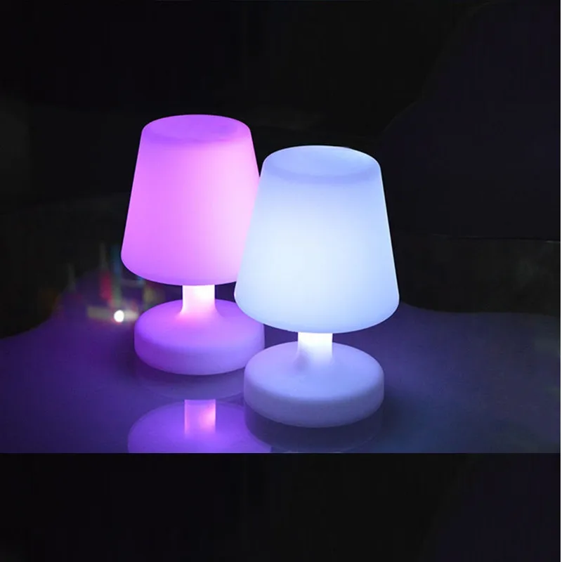 Luces LED de noche con control remoto, lámparas recargables de colores para sala de estar, lámparas de mesa de setas para dormitorio, lámpara de