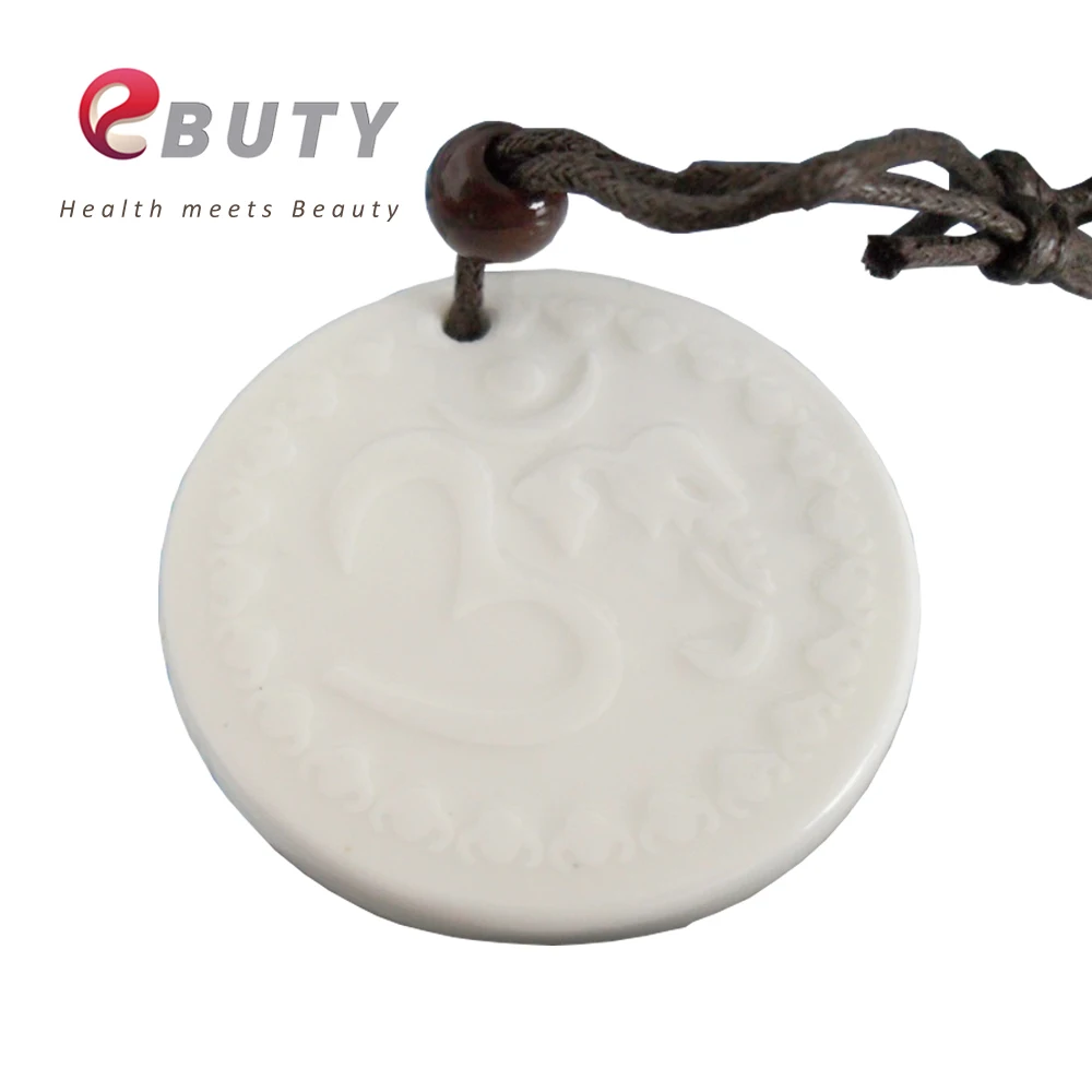 EBUTY OM Pendant Lava Charms Pendants Ions Jewelry Health Round Natural Stone Best Gift Drop Shipping High Quality