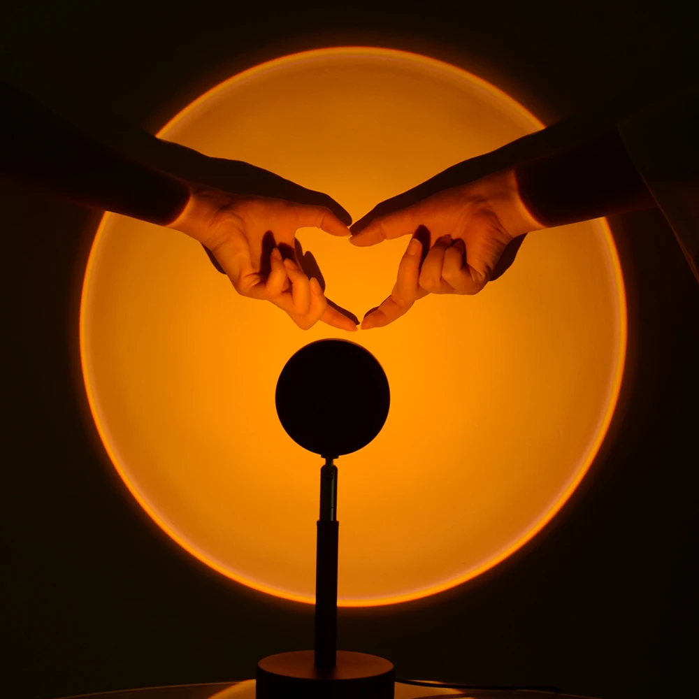 Lampada per proiettore al tramonto spina USB luce notturna a LED proiettore per lampada a luce solare arcobaleno per Vlog Internet Celebrity illuminazione fotografica