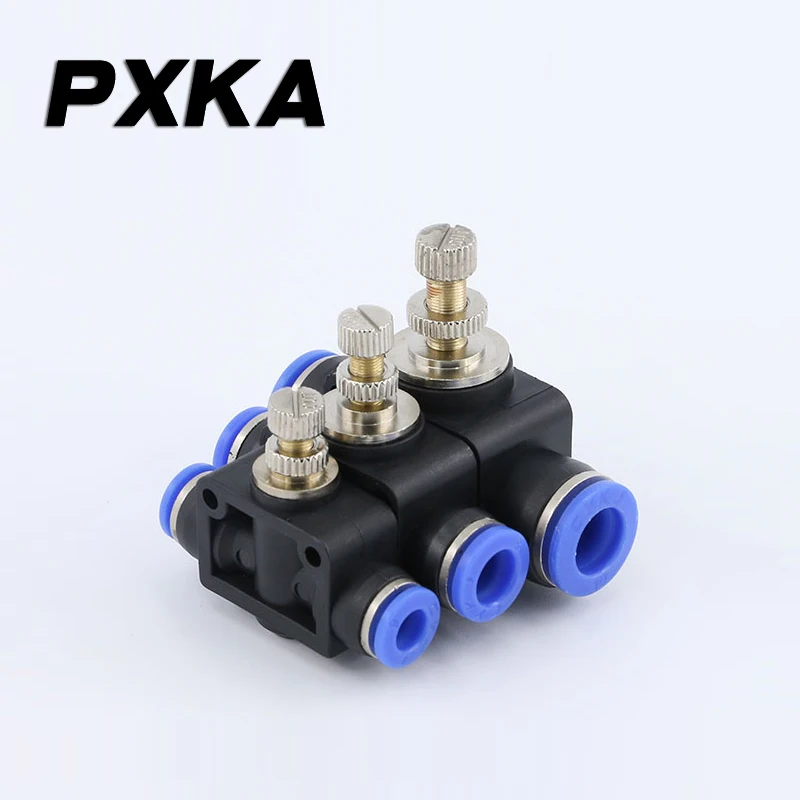 2PCS LSA-8 Throttle Valve 6mm Governor Valve 10mm Regulator Valve 12 Pneumatic Quick Coupler