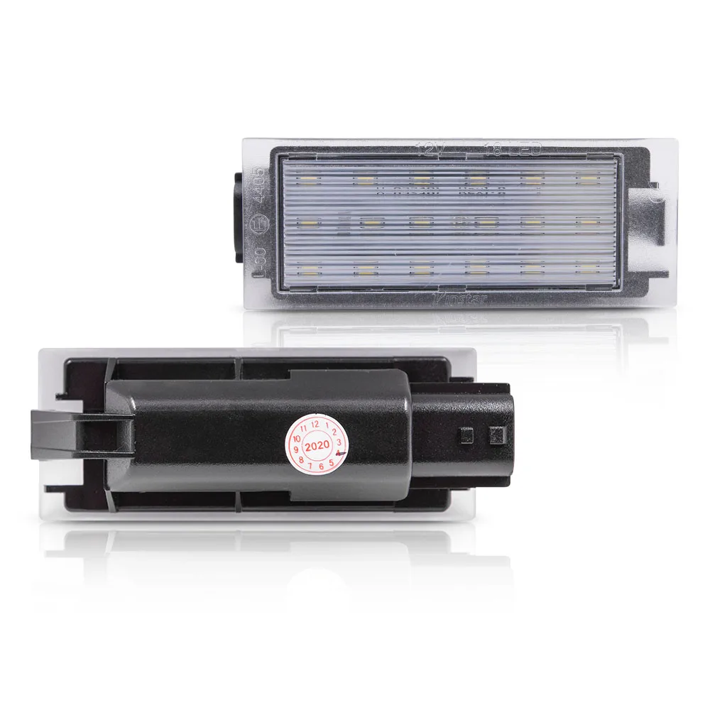2Pc LED License Number Plate Light For Renault Clio III IV Laguna  Megane 2/3 Kangoo Kadjar Twingo Trafic Master Bus Kasten