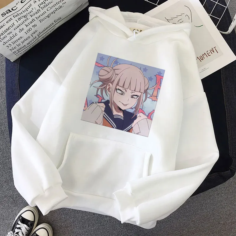 Y2k Ahegao Harajuku Graphic Hoodie Women My Hero Academia Anime Senpai Sweatshirt Hentai Himiko Toga Hoodies Graphic Tops Female