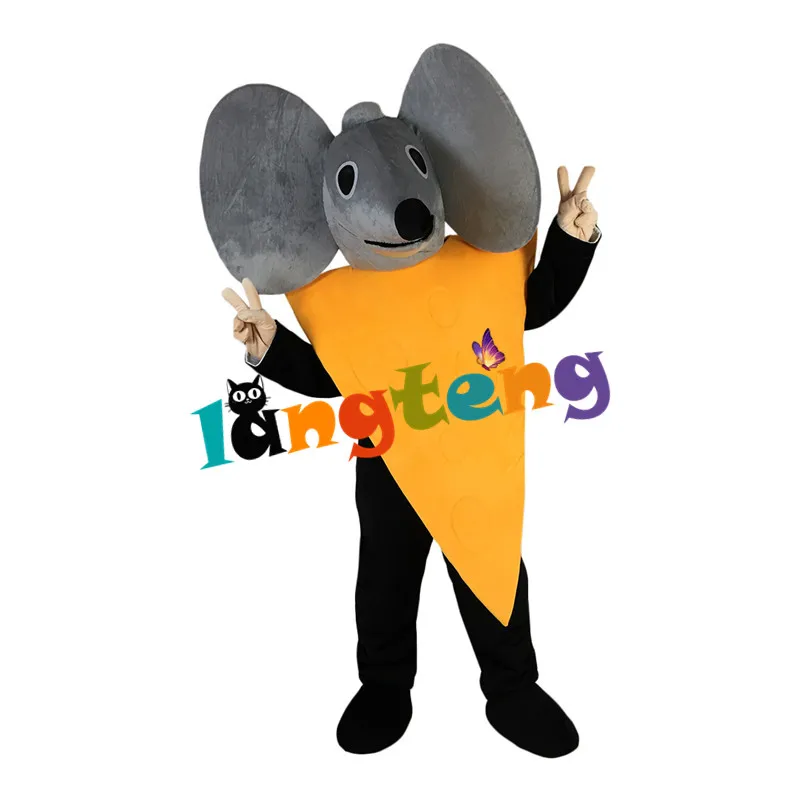 977 Cheese Mouse Mascot Costume Business Animal Cartoon Adult Character Design Cosplay