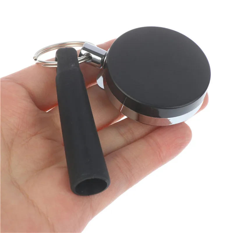 1pcs Camping Heavy Duty Retractable Pen Pull Holder Reel Carpenter Pencils Anti Lost Rope Key Ring Chain Belt Clip