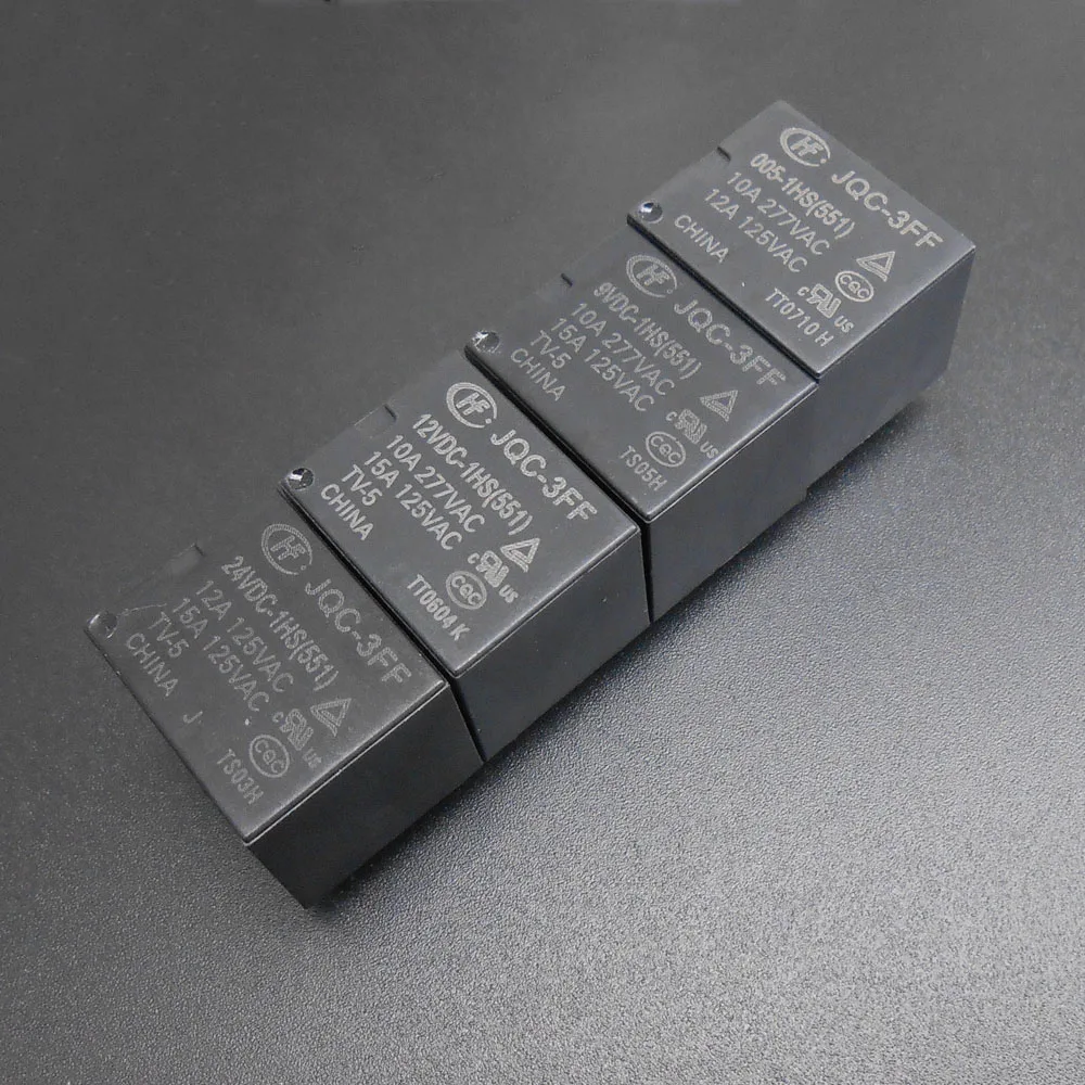 10PCS HONGFA Relay General Purpose Relays HF JQC-3FF 005 5VDC 9VDC 12VDC 24VDC-1HS(551) DC 5V 9V 12V 24V 4 Pins 4-Pin *FD903-906