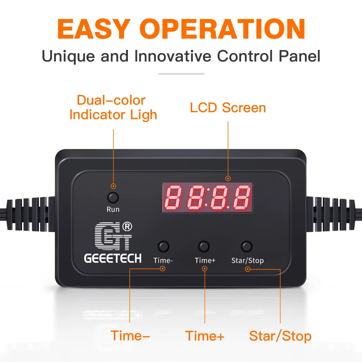 Geeetech GCB-1 UV curing box for LCD/DLP/SLA 3D Resin Printer Model, 360°Driven Turntable, Intelligent Time Control, 217×204×228