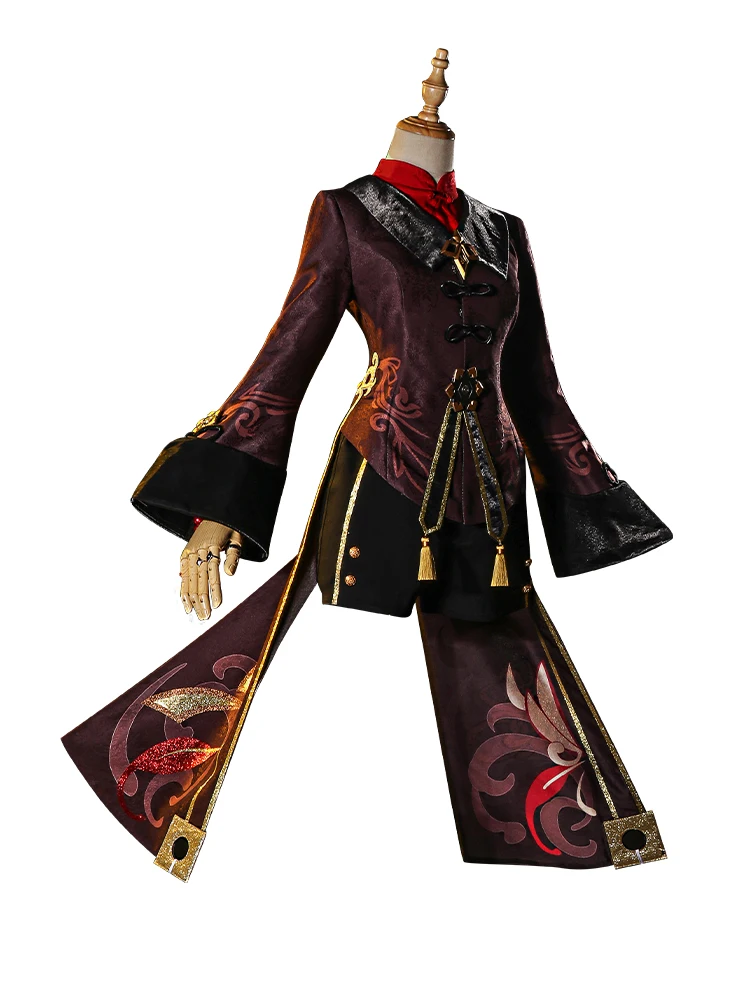 Anime! Genshin Impact Hutao Game Suit Hu Tao Rich And Magnificent  Uniform Cosplay Costume Halloween Party Outfit Women 2021 NEW