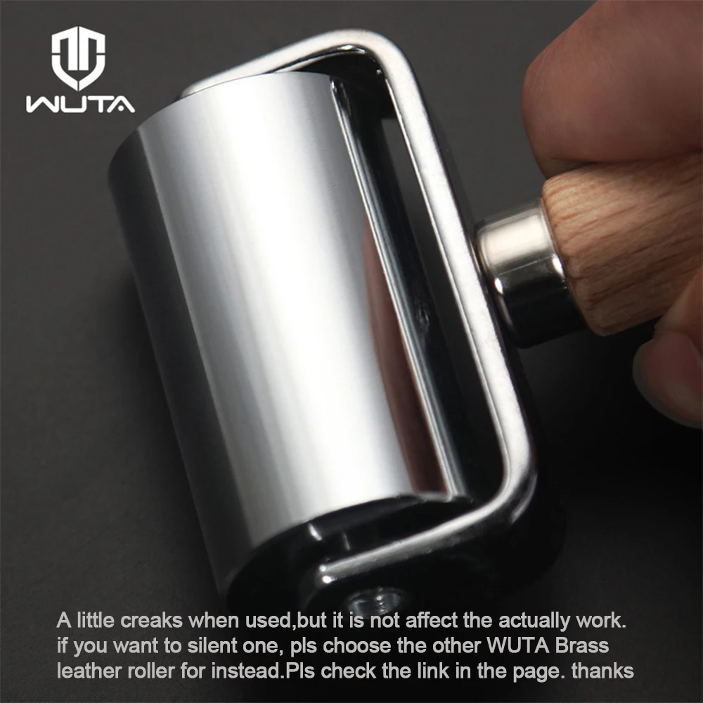 WUTA 26/60mm Press Edge Roller Leather craft Glue Laminating Tool Leather Edge Creaser & Smoother Steel Iron Roller DIY Handmade