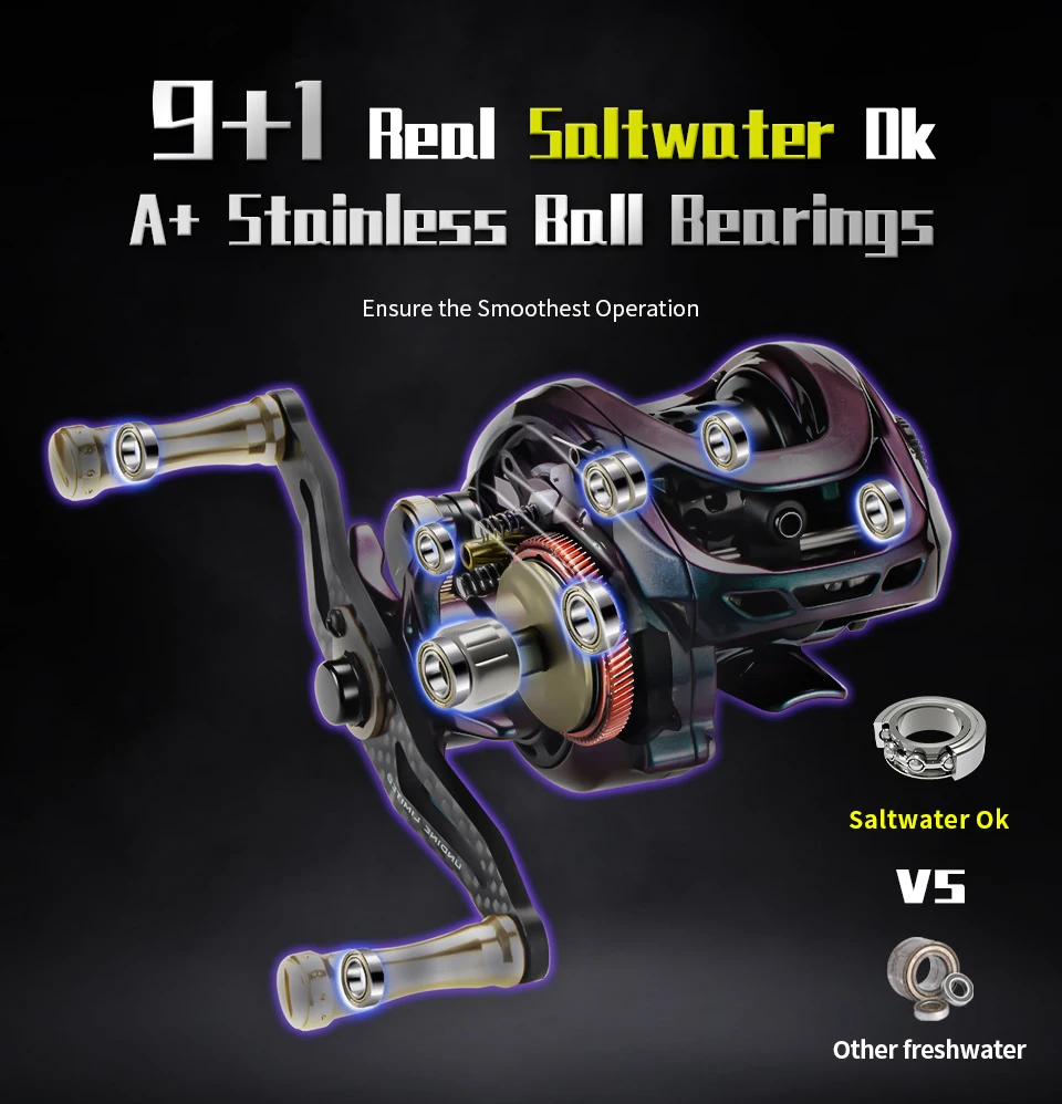 Carrete baitcasting DC100 BFS para agua salada – Lubina y trucha - imagen 2