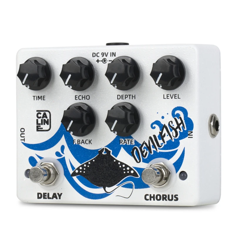 Caline DCP-03 DEVILFISH Chorus & Delay 2-in-1 Guitar Effect Pedal True Bypass Electric Guitar Parts & Accessories