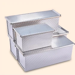 Toast boxes Aluminum alloy golden ripple non-stick coating  Bread Loaf Pan cake mold baking tool with lid 450g/750g/900g/1000g