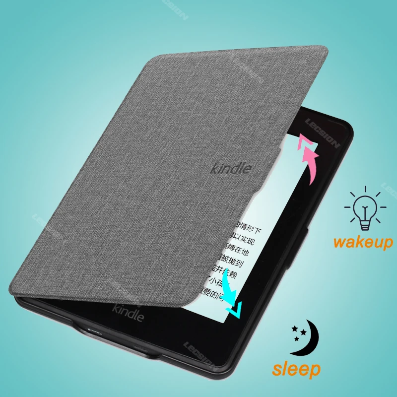 Magnetic Smart Fabric Kindle Case For Kindle 8th SY69JL Generation 2016 Smart Shell Leather Flip Cover Shell Auto Sleep Wake