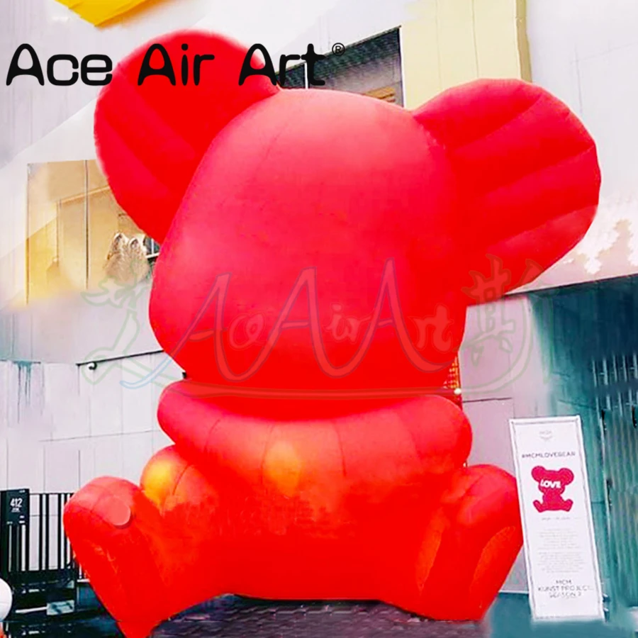 Popular Cute Inflatable Little Bear Cartoon With Air Blower For Valentine's Day/Advertising/Party Decoration Made By Ace Air Art