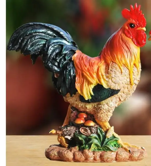 

zodiac chicken decoration resin town house home Rooster display a model zodiac hen living room decoration resin crafts