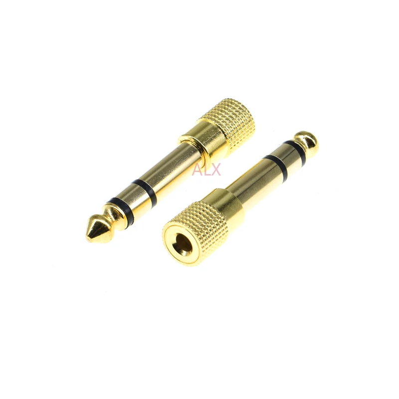 2pcs Gold 6.3mm 1/4