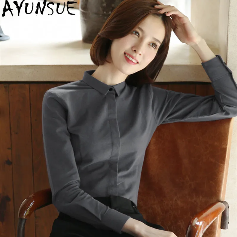 AYUNSUE camicia moda donna coreana Top donna autunno inverno camicie 2021 camicia donna ufficio camicetta sottile per donna Chemisier Femme