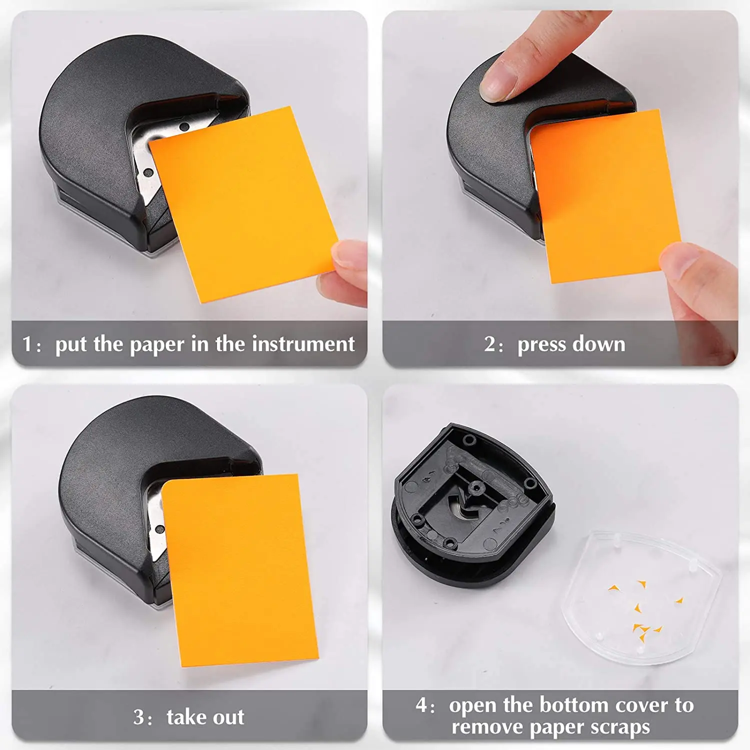 Mini Portable Corner Rounder DIY Craft Card Making Paper Hole Puncher Round Pattern Photo Trim Corners Cutter Tools Hole Punch