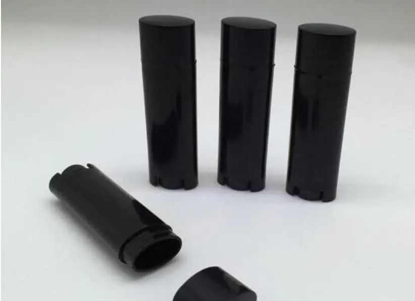 

Black Oval Lip Balm Tube 4.5g 0.15oz Deodorant Container Lotion Bar Twist Empty Lipstick Wholesale