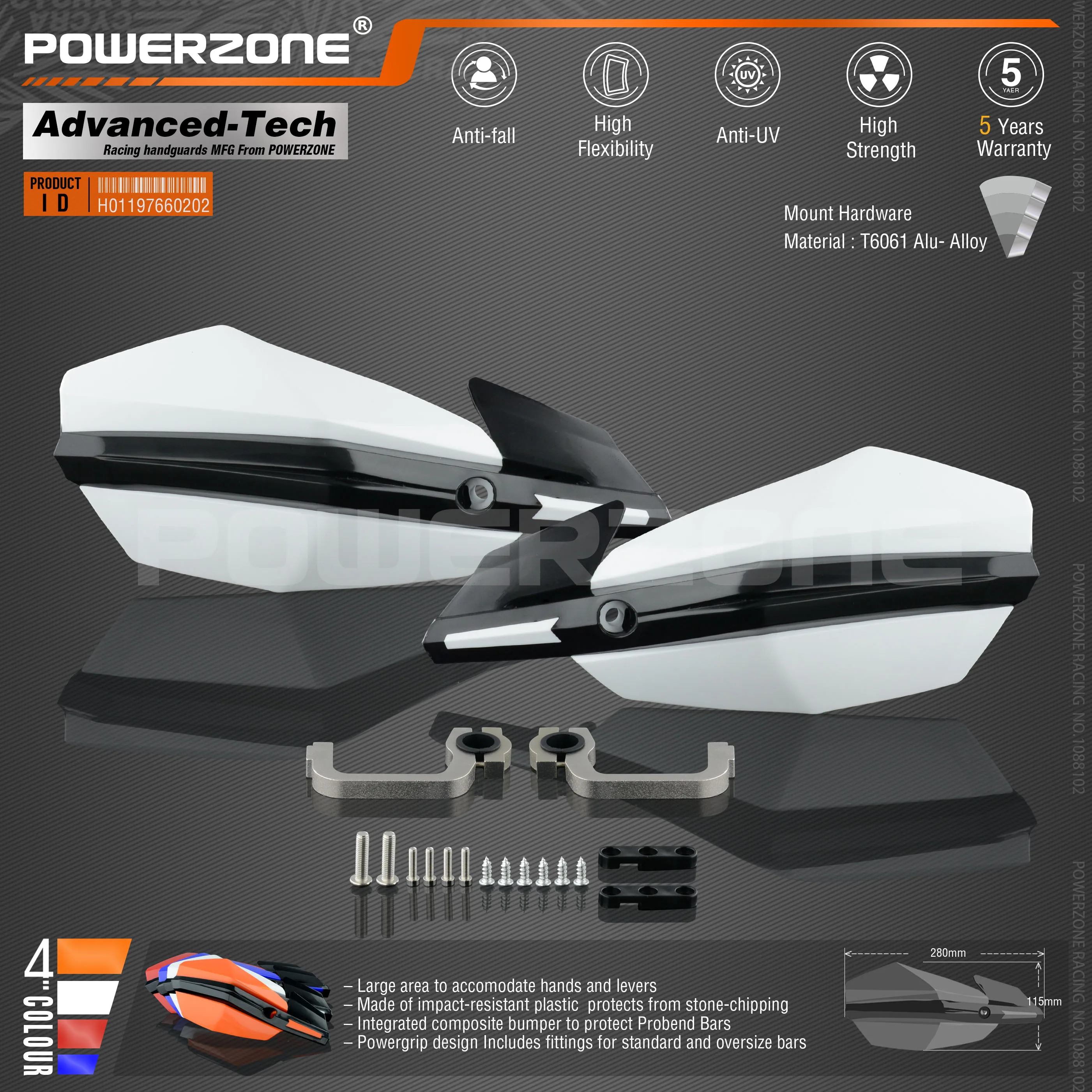 Powerzone PZ-KUS Handguards Honda KTM için ADV EXC EnduroHusqvarna TE CRF WRF DRZ KLX motosiklet Dirt Bike ATV gidon